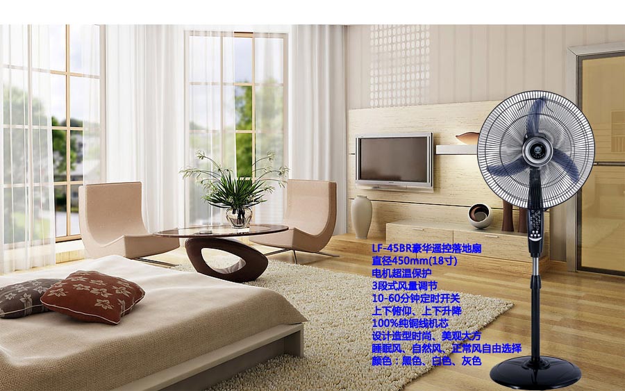 LF-45(BR)大風力豪華遙控地扇